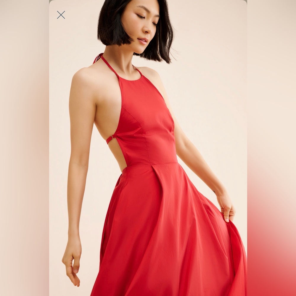Hansen & Gretel Red Backless Dress